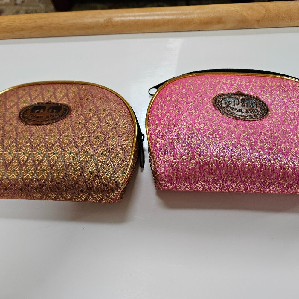 coin. Purse cosmetic. Pouch zipper bag Thai made unique pattern